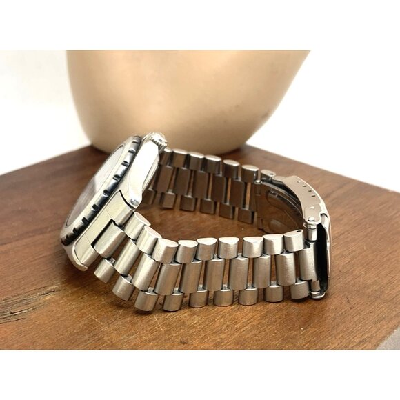 Tag Heuer Watch 972.613R Swiss Quartz Vintage Black Dial Silver Steel 34mm USED - Picture 8 of 14